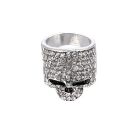 Chino Antrax Silver Plated Skull Ring Cubic Zirconia Sinaloa Cartel (11)