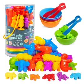 ZILVERA Juguetes Educativos para Niños, Juguete para Contar y Clasificar, Juguetes de Animales (45 Piezas)