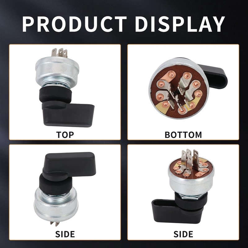 Dokili Starter Ignition Switch 5 Terminal 4 Position Includes Handle