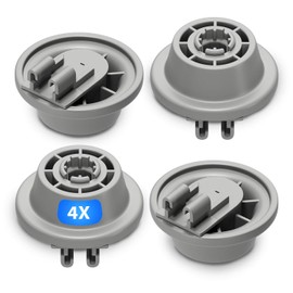VIOKS Basket Wheels 4 x Dishwasher Wheels Basket Roller Set Replacement for Bosch 00611475 Siemens 611475 Küppersbusch 436718 Lower Basket Wheels with Roll Holder Set for Lower Basket Dishwasher