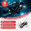 OVOVFANY Scuba Tools Kit, 8-in-1 Folding Stainless Steel Diving Multi-Tool