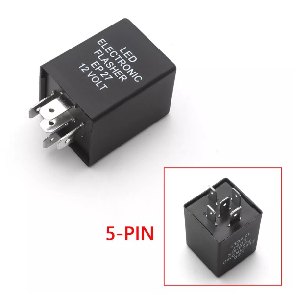 Xotic Tech 5-Pin EP27 FL27 LED Flasher Relay Decoder 12V