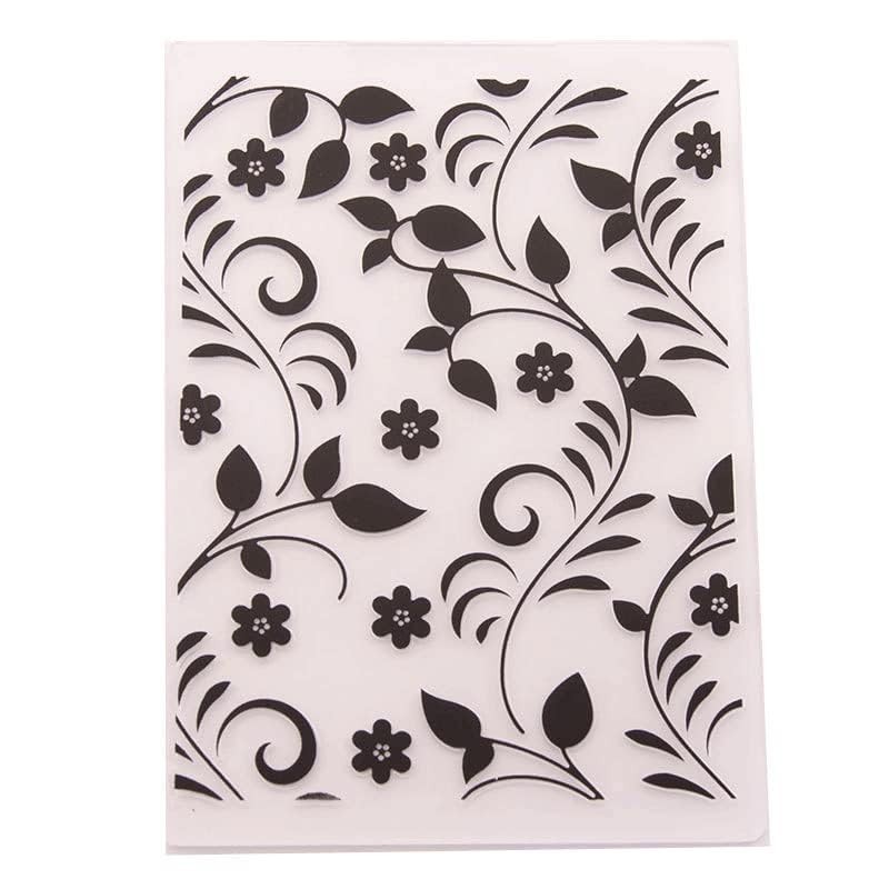 NZJ Spring Leaves Wall Brick Dandelion Plastic Embossing Folders for