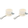 TopHomer Flagpole mounting ring clip, 2 pieces 1 inch rotating
