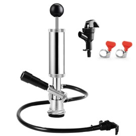 Imaictuu Beer Keg Tap Chrome-Plated Beer Pump Keg Party Pump Beer Tap for Keg 4 Inches Mini American D-System Keg Tap Beer Dispenser Picnic Beer Pump Hand Pump for Party