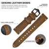 BISONSTRAP Watch Strap for Men, Handmade Stitching Leather Strap, Quick