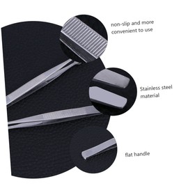 Mikinona 3pcs Stainless Steel Stamp Tweezer Eyelash Tweezer Nipper for Stamp Collecting