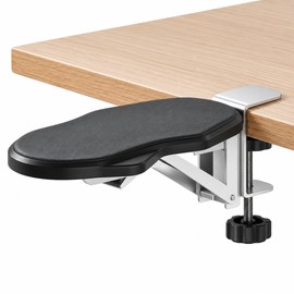 Desk Arm Rest for Keyboard & Mouse Use – Foldable 180° Rotating Plastic Armrest Extender with Wrist Support for Workstations