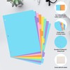 8-tabs 6 Set Binder Dividers with Tabs,Plastic Index with Label,Colorful