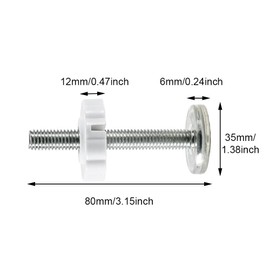 Pressure Mount Baby Gate Threaded Pivot Rod, 4-Pieces Pivot Screw Mounting Bolt Kit for Stair Gate Dog Gate (M10)