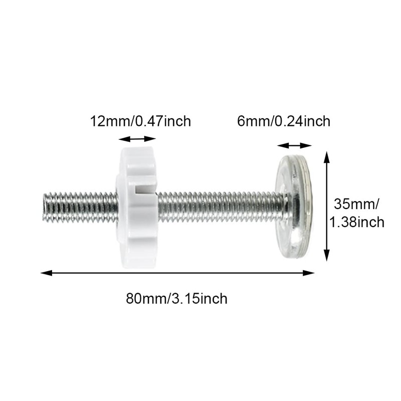 Pressure Mount Baby Gate Threaded Pivot Rod, 4-Pieces Pivot Screw