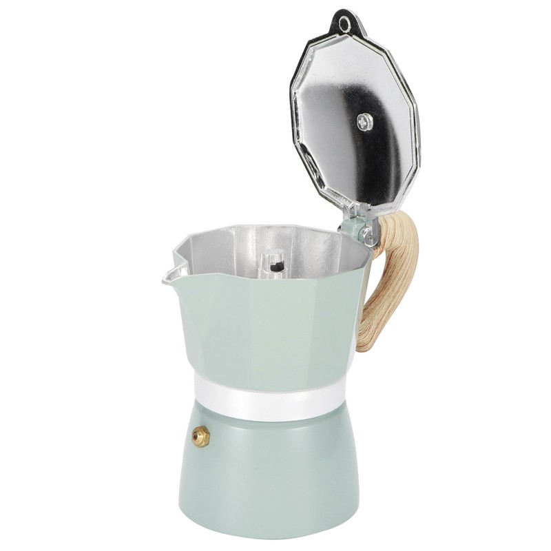 Stovetop Coffee Maker Aluminium Octagonal Coffee Pot Kettle Moka Pot