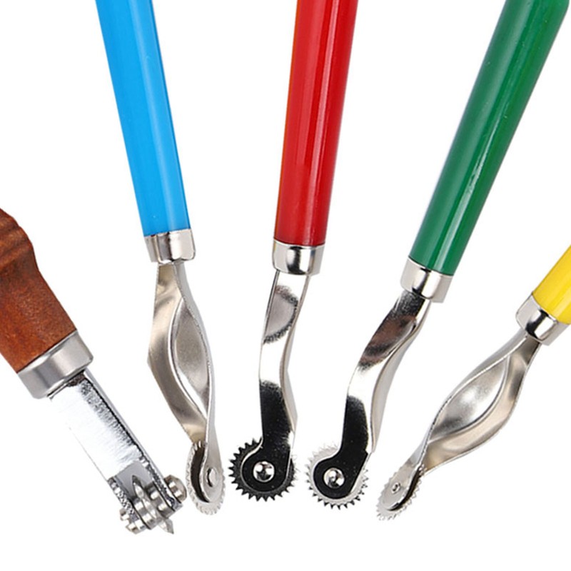 5Pcs Leather OverStitch Marking Wheel Handcrafted Scribe Point Make Tool