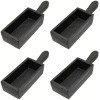 FindingKing 4 100 oz Cast Iron Bar Ingot Molds W/