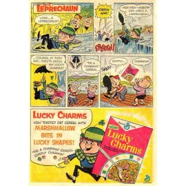 Hollywood Icons Vintage Lucky Charms Cereal Ad Reproduction Print Advertising 17x12