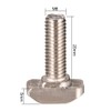 sourcing map M6x20mm T-Slot Drop-In Stud Sliding Screw Bolt Carbon