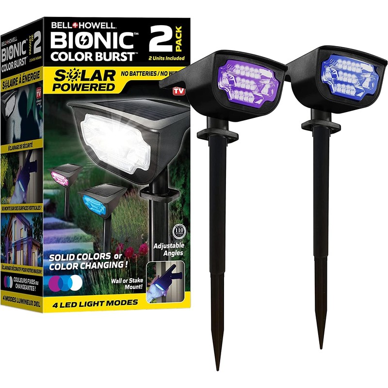 Bell+Howell Solar Lights Outdoor Bionic Burst Waterproof IP67 Path Lights,