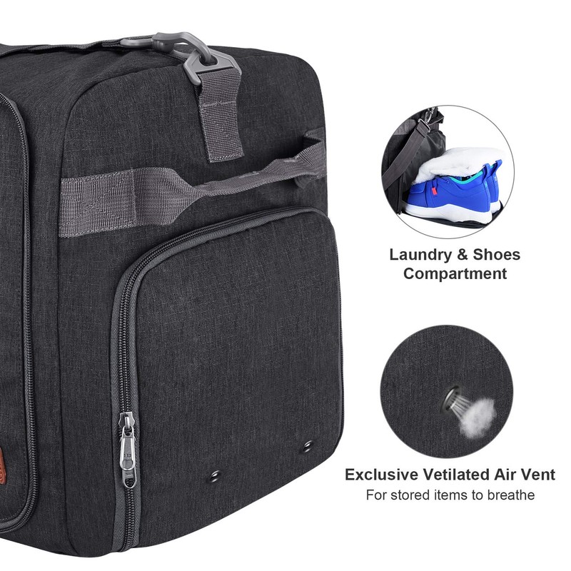 Canway 65L Travel Duffel Bag, Foldable Weekender Bag with Shoes