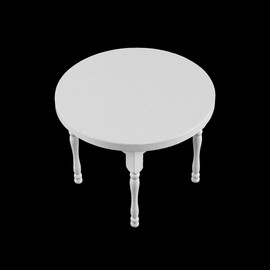 FONGKNOX Dollhouse Furniture Set 1/12 Scale Doll House Mini Table Chair Simulation Wooden Miniature Furniture 2 Chair Dining Room Decoration Dollhouse Accessories White