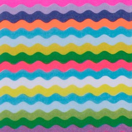 Glick 4 Sheets of Colour Hub RIC Rac Tissue Paper. Each Sheet Measures 75 x 50cms When Opened and is Suitable for Birthdays & Other Celebrations