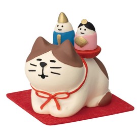 Decole ZMM-90008L Hinamari Cat Hinamatsuri Approx. 1.1 x 1.5 x 1.3 inches (28 x 38 x 32 mm)