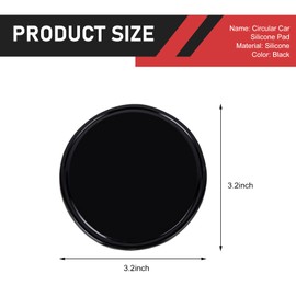 DACIRTY 5 PCS Dashboard Placement Round Mat, Highly Adhesive Irregular Non-Slip Stone Pattern Silicone Mat, Multifunctional Smartphone GPS Key Glasses Storage, Easy to Clean Accessories (Black)