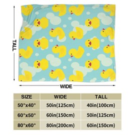 Yellow Cartoon Duck Flannel Fleece Throw Blankets for Bed Sofa Living Room Soft Blanket Warm Throw Blanke