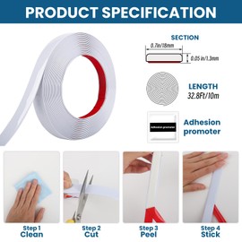 Yskzyz Peel and Stick Molding Trim Waterproof Mirror Tape Border Flexible Wall Trim Molding Self Adhesive for Home Decoration Wall Protection(32.8 Ft)