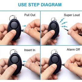 Personal Alarms For Women - Reusable Police Approved 140DB LOUD Security Alarms Keychain with LED Light, Small Personal Safety Alarm for Women Girls Kids and Elderly