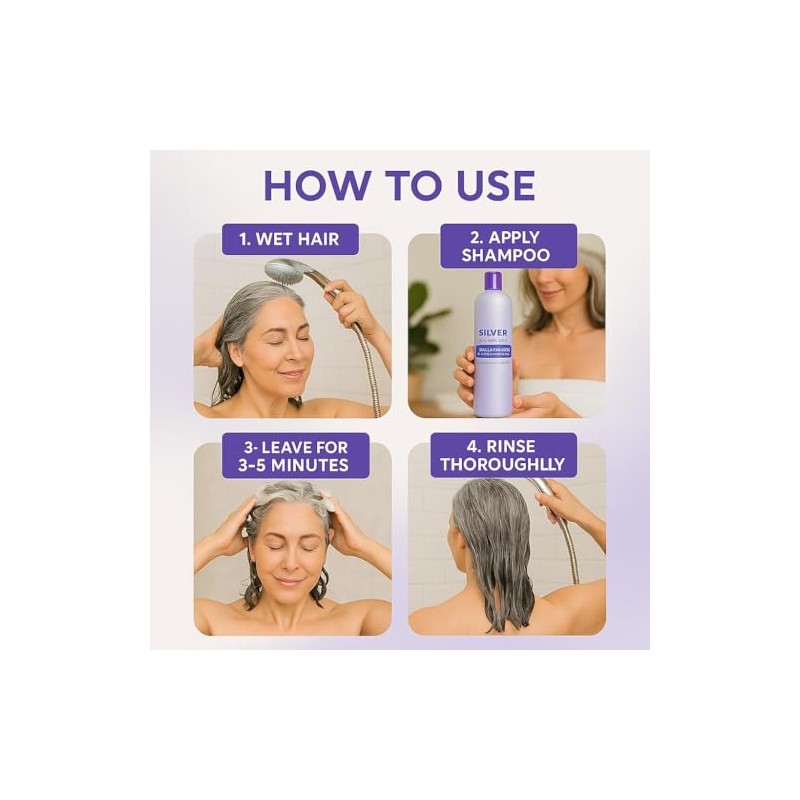 Jhirmack Shampoo Silver Plus Ageless 12 Fl Oz (3 Pack)