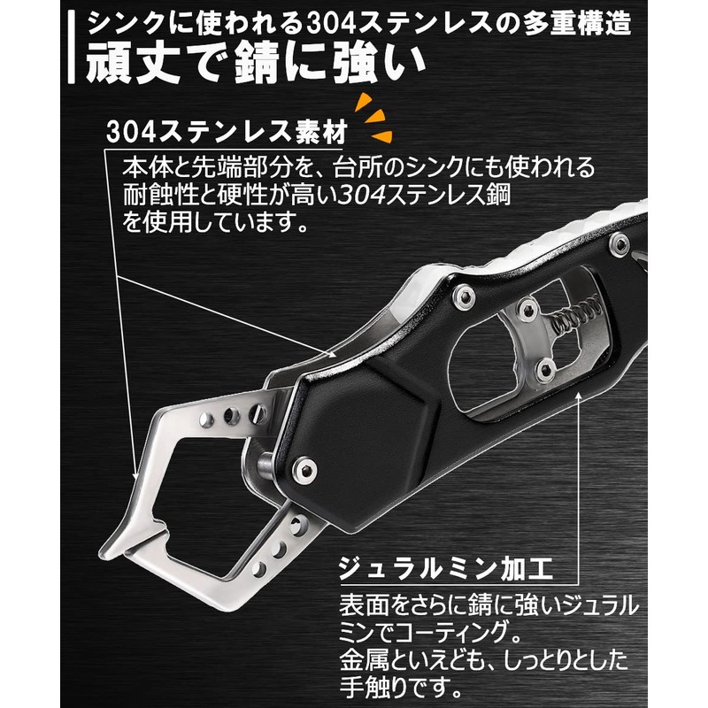Contyu Fishing Pliers Fish Grip Set Fishing Pliers Grips (Black/Black,