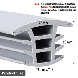 Flexible EPDM Rubber Strip (100 ft Long and 3/4 inch Wide) for Concrete Crack Repair and Replacement - Weather and Aging Resistant Expansion Joint Filler for Driveways and Sidewalks