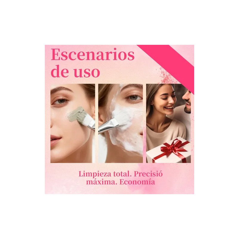 10 Pzs Brochas Mascarillas Faciales Serum Acido Spa Blanco