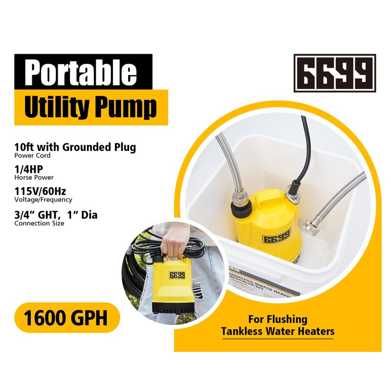 6699 Tankless Water Heater Flushing Kit Just add Vinegar Descaler