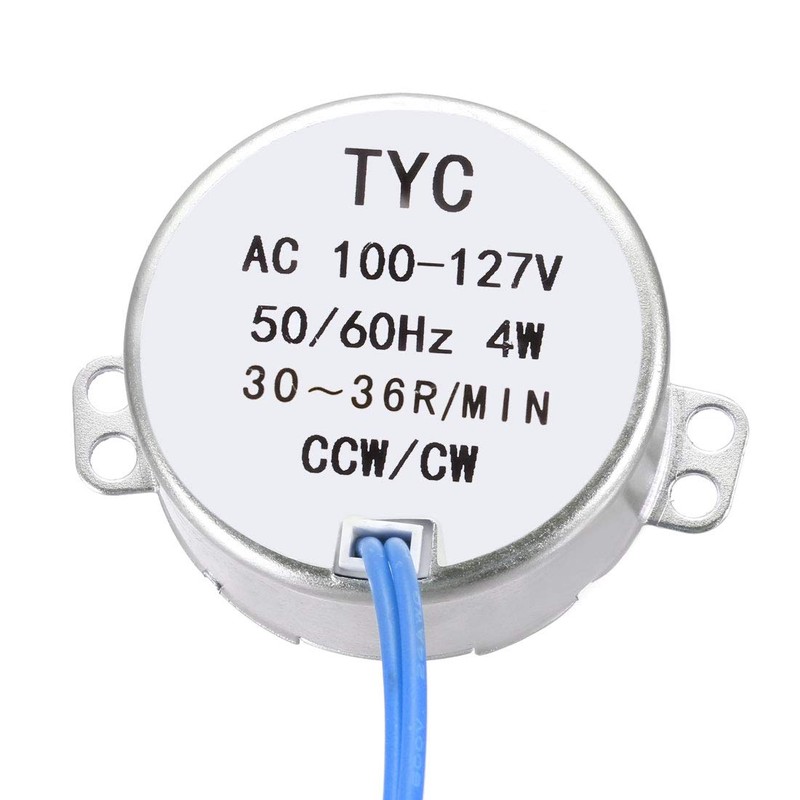 uxcell Synchronous Motor AC 100-127V 30-36RMP 50-60Hz 4W Double Flat