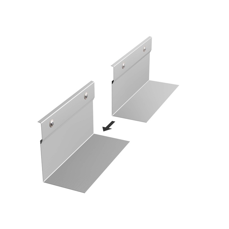 INEFA Angle Sheet Roof without Waterfold Aluminium 200 cm, Silver,
