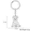 WEVENI Cute Dog Keychain 18K Gold Plated Stainless Steel Key