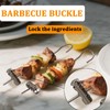 MIUPOO Barbecue Skewer Clamps,Barbecue Buckle,Baking Fixing Clip,Kabob Skewers with Push