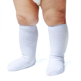 Epeius Unisex-Baby Seamless Ribbed/Cable Knit Knee High Socks (Pack of 3/6)