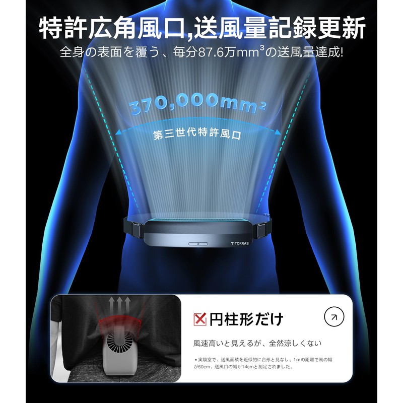 TORRAS Belt Fan, Coolify Zone 2, 2024 New Model, Powerful