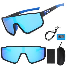 Fast Glasses, Bicycle Sunglasses, Men's Polarised Cycling Glasses, Women's Running Glasses, Windproof Sports Glasses, UV400 Protective Glasses, Cycling Glasses for Cycling, Driving, Running, Golf