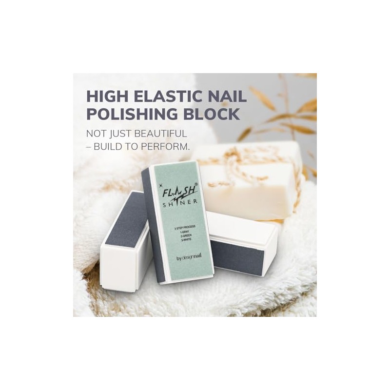 Flash Shiner® Block – 3-Way Nail Buffer – Pack of