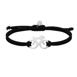 SAILBRACE Bicycle Bracelet Black Silver, Nylon, stainless steel