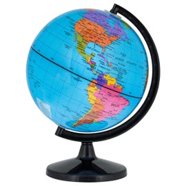 TCP Global 6" (14.2cm) Blue Ocean Desktop World Globe Black Base