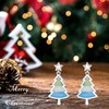 Christmas Tree Stud Earrings for Women Girls, 925 Sterling Silver