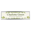 Badgemaster Plant Print Themed with Dark Green Text Desk Plaque