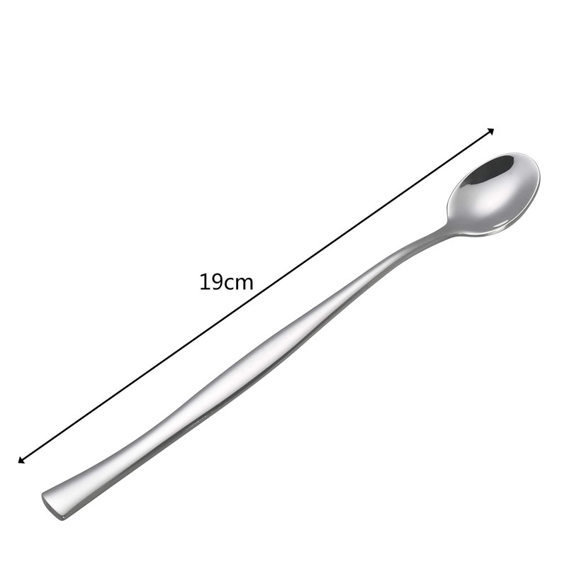 Xowine Pack of 12 long teaspoons, stainless steel, long spoon