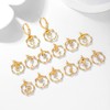 ABDOT Gold Dainty Birth Flower Earrings 14K Gold Plated Floral