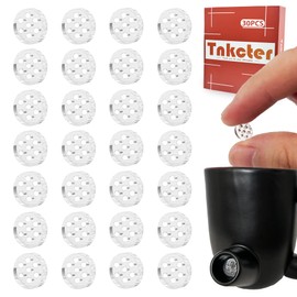 30 Pcs High Borosilicate Glass Screens 8mm,Honeycomb Holes Filter Screens with Daisy Design,Includes Storage Box,Tnkcter