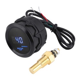 Acouto Medidor de Temperatura del Agua Repuesto Automotriz Medidores de Temperatura del Agua 2 Pulgadas 52 Mm Coche LED Azul Digital Temperatura del A